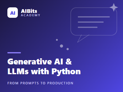 3. Generative AI & LLMs with Python course card